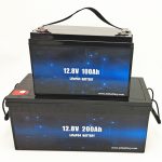 ஆழமான சுழற்சி LiFePO4 சூரிய பேட்டரி 12V 100Ah / 200Ah கோல்ஃப் வண்டி லித்தியம் அயன் பேட்டரி